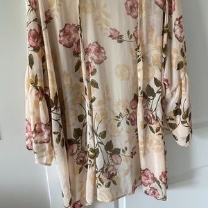 Motherhood Maternity Floral sheer shrug size L/XL